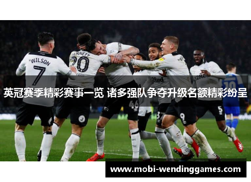 英冠赛季精彩赛事一览 诸多强队争夺升级名额精彩纷呈