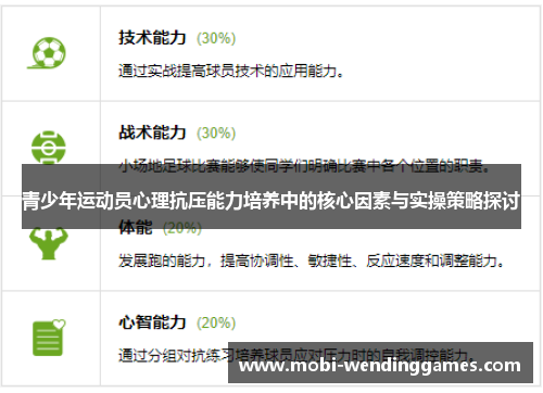 青少年运动员心理抗压能力培养中的核心因素与实操策略探讨